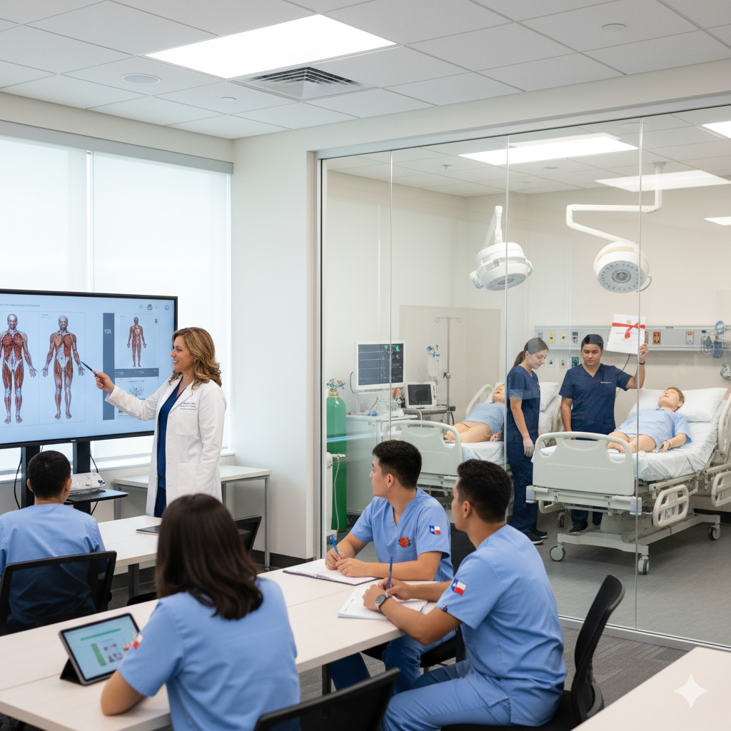 healthcare training scene in Texas